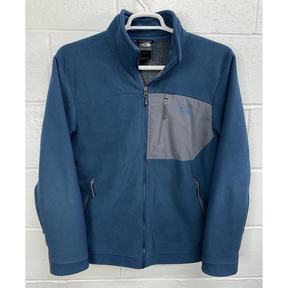 The North Face Men's Chimborazo Sherpa Fleece Lined Full Zip Jacket Blue Medium